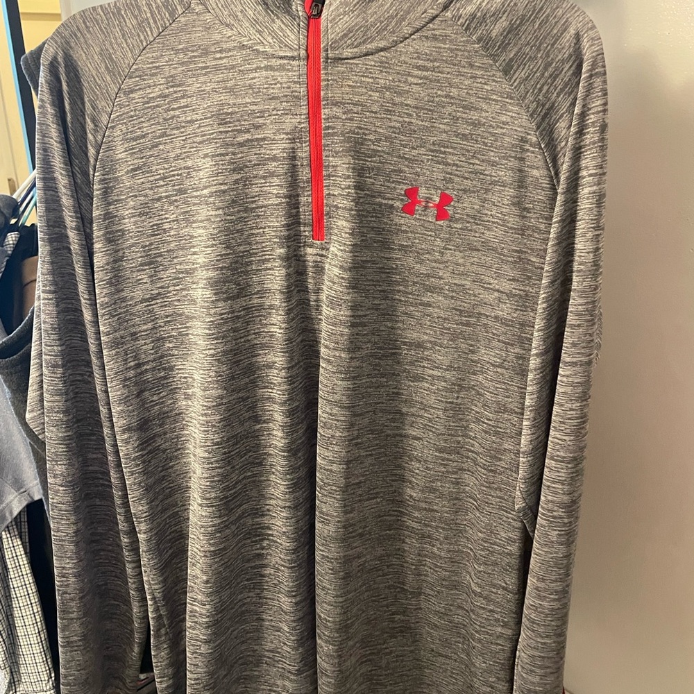 Under Armour Gray and Red Pullover